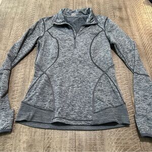 Zella 1/2 Zip Gray Long Sleeve Top